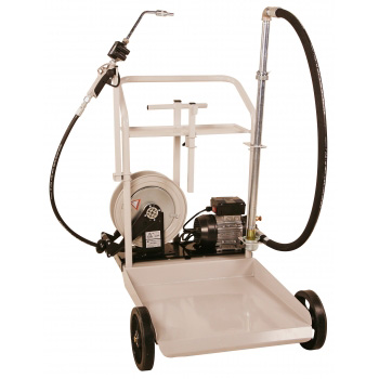 LiquiDynamics 51009C-S1 Electric Oil Transfer Cart for 55 gallon Drums w/  25' Hose Reel